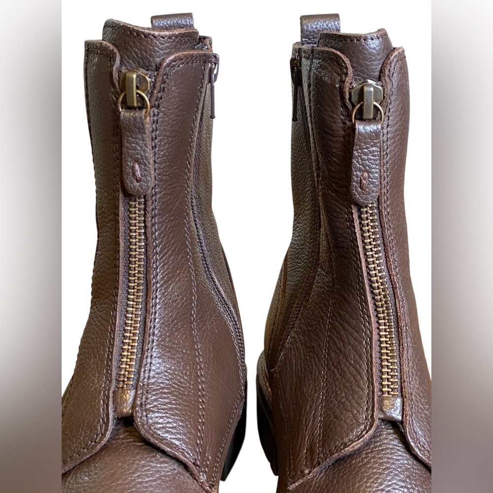 Alberto Torresi Italian Leather Midcalf Side Zip Boots women’s Size 40 or U.S 9 - Picture 5 of 13